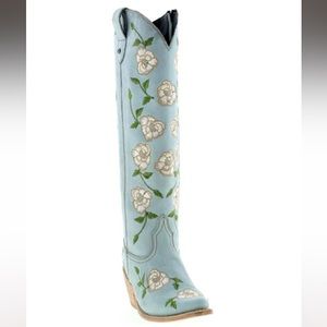 LIBERTY BLACK | BOTAS CABORCA EMBROIDERED ROSES TALL WESTERN BOOTS - SNI…